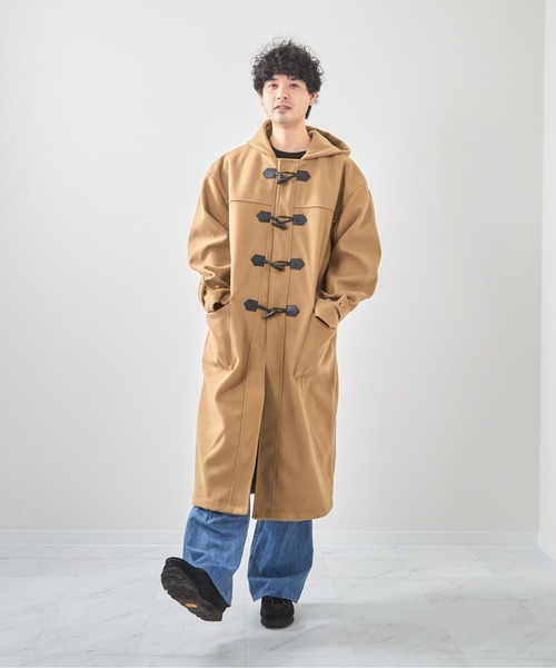 VIBGYOR(ヴィブジョー)の「フェイクメルトンダッフルコート(CN)(ダッフルコート・メンズ・ベージュ/チャコールグレー/ブラック・MEDIUM/X-LARGE/LARGE)」の3枚目の写真