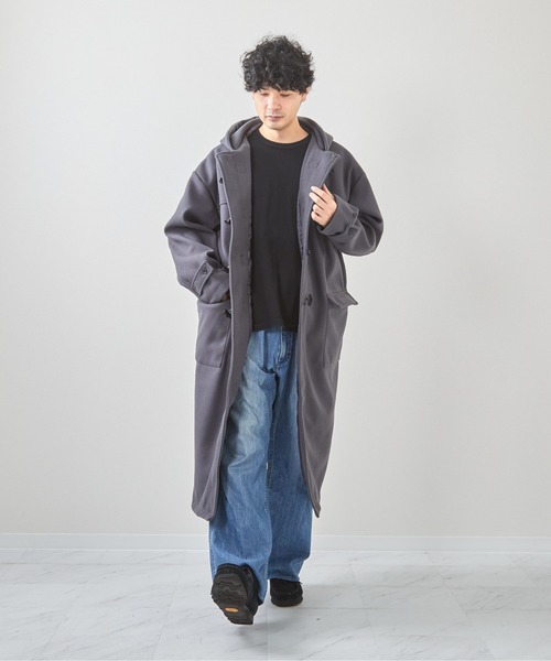 VIBGYOR(ヴィブジョー)の「フェイクメルトンダッフルコート(CN)(ダッフルコート・メンズ・ベージュ/チャコールグレー/ブラック・MEDIUM/X-LARGE/LARGE)」の2枚目の写真