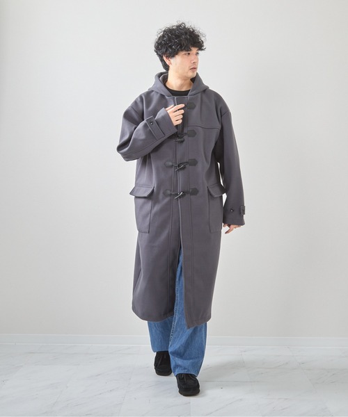 VIBGYOR(ヴィブジョー)の「フェイクメルトンダッフルコート(CN)(ダッフルコート・メンズ・ベージュ/チャコールグレー/ブラック・MEDIUM/X-LARGE/LARGE)」の9枚目の写真