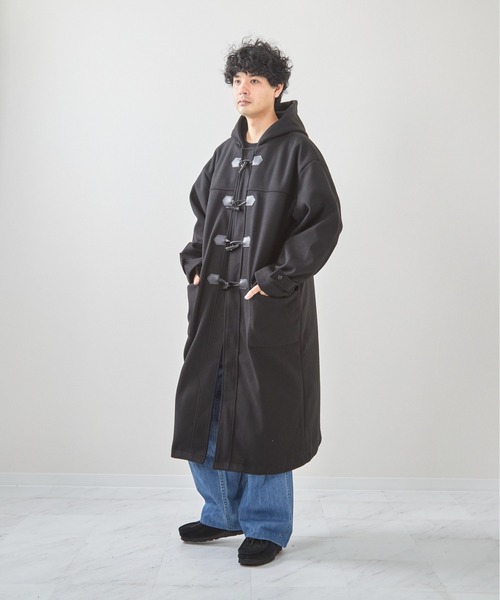 VIBGYOR(ヴィブジョー)の「フェイクメルトンダッフルコート(CN)(ダッフルコート・メンズ・ベージュ/チャコールグレー/ブラック・MEDIUM/X-LARGE/LARGE)」の5枚目の写真