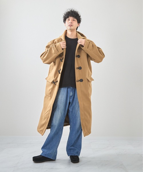 VIBGYOR(ヴィブジョー)の「フェイクメルトンダッフルコート(CN)(ダッフルコート・メンズ・ベージュ/チャコールグレー/ブラック・MEDIUM/X-LARGE/LARGE)」の11枚目の写真