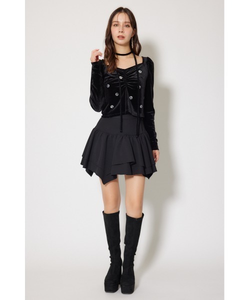 rienda(リエンダ)の「2WAYアシンメトリージャストウエストスカート 秋服 冬服(スカート・レディース・ブラック/グレー・MEDIUM/SMALL)」の20枚目の写真