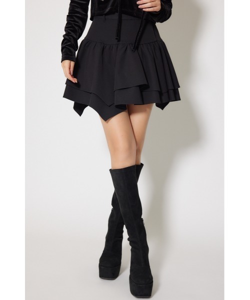 rienda(リエンダ)の「2WAYアシンメトリージャストウエストスカート 秋服 冬服(スカート・レディース・ブラック/グレー・MEDIUM/SMALL)」の22枚目の写真