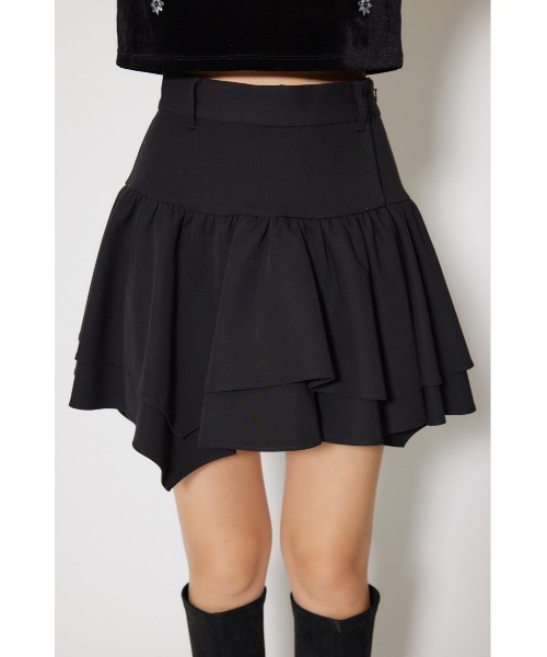 2WAYアシンメトリージャストウエストスカート 秋服 冬服（スカート