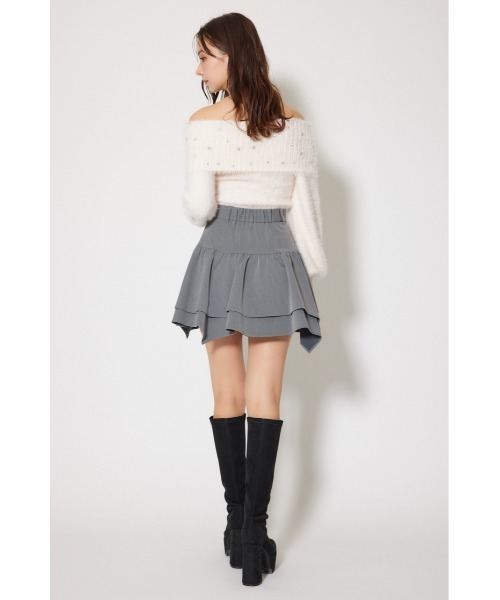 rienda(リエンダ)の「2WAYアシンメトリージャストウエストスカート 秋服 冬服(スカート・レディース・ブラック/グレー・MEDIUM/SMALL)」の16枚目の写真