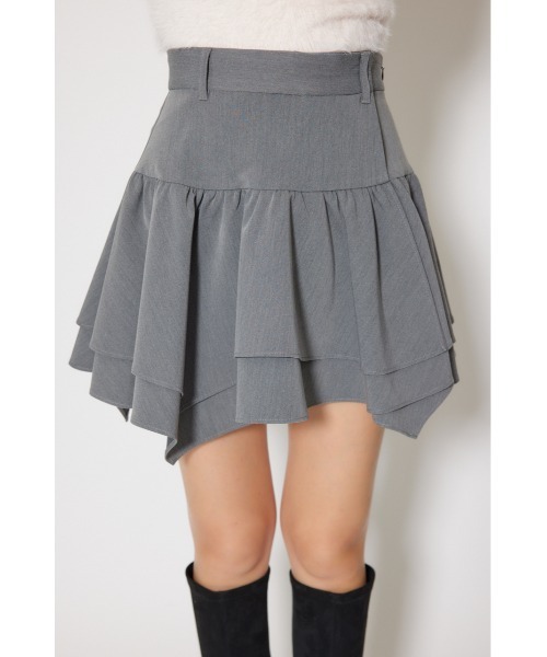 rienda(リエンダ)の「2WAYアシンメトリージャストウエストスカート 秋服 冬服(スカート・レディース・ブラック/グレー・MEDIUM/SMALL)」の7枚目の写真