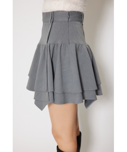 rienda(リエンダ)の「2WAYアシンメトリージャストウエストスカート 秋服 冬服(スカート・レディース・ブラック/グレー・MEDIUM/SMALL)」の8枚目の写真