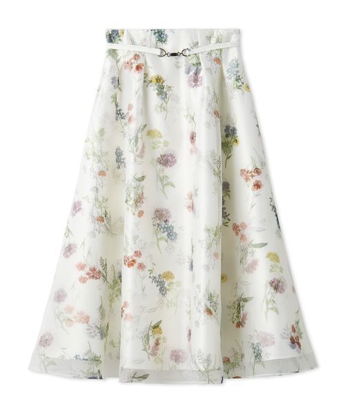 CELFORD(セルフォード)の「レイヤードフラワープリントスカート(スカート・レディース・ダークネイビー/オフホワイト/ライトピンク・36/38)」の2枚目の写真