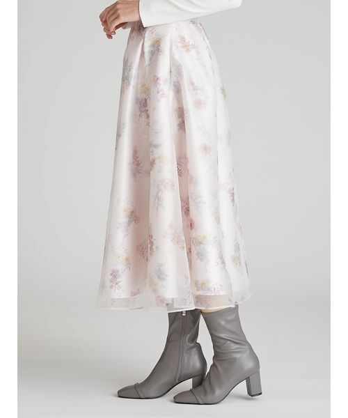 CELFORD(セルフォード)の「レイヤードフラワープリントスカート(スカート・レディース・ダークネイビー/オフホワイト/ライトピンク・36/38)」の8枚目の写真