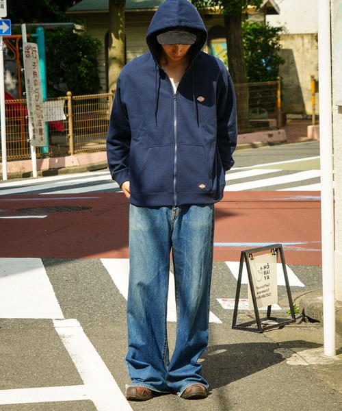 Dickies(ディッキーズ)の「【DICKIES/ディッキーズ】裏起毛 ロゴマークワッペン フルジップパーカー(パーカー・メンズ・グレー/ネイビー/ブラック・X-LARGE/LARGE/MEDIUM)」の12枚目の写真