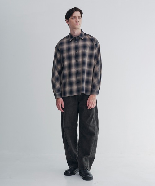 CITY TOKYO（シティトウキョウ）の「【CITY TOKYO/シティートーキョー】ｿﾌﾄﾄﾞﾚｰﾌﾟｵﾝﾌﾞﾚﾁｪｯｸｼｬﾂ（シャツ/ブラウス・メンズ・ブルーグレー/ダークネイビー・1/2）」の7枚目の写真