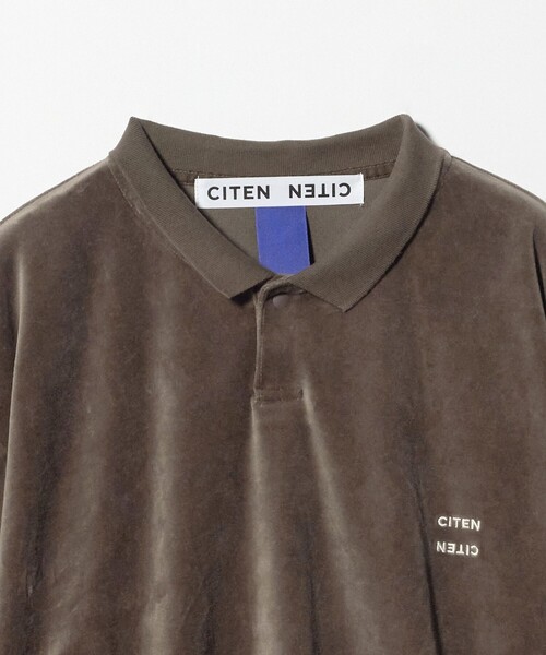 CITEN（シテン）の「＜CITEN＞ポロカラーベロアシャツ（ポロシャツ・メンズ・ダークグレー/モカ・M/L）」の16枚目の写真