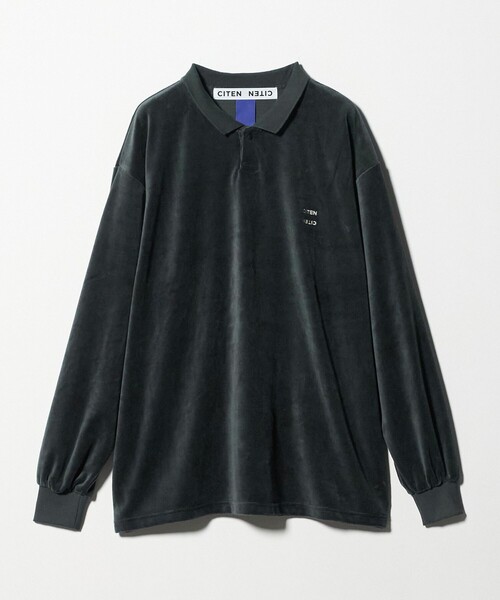 CITEN（シテン）の「＜CITEN＞ポロカラーベロアシャツ（ポロシャツ・メンズ・ダークグレー/モカ・M/L）」の21枚目の写真