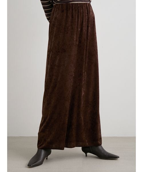 MIESROHE（ミースロエ）の「イージーベロアナロースカート（スカート・レディース・ブラウン/アイボリー/ブラック・0/1）」の3枚目の写真
