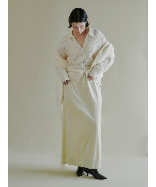 MIESROHE（ミースロエ）の「イージーベロアナロースカート（スカート・レディース・ブラウン/アイボリー/ブラック・0/1）」の4枚目の写真