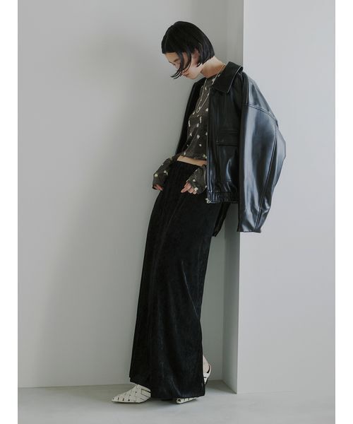 MIESROHE（ミースロエ）の「イージーベロアナロースカート（スカート・レディース・ブラウン/アイボリー/ブラック・0/1）」の7枚目の写真