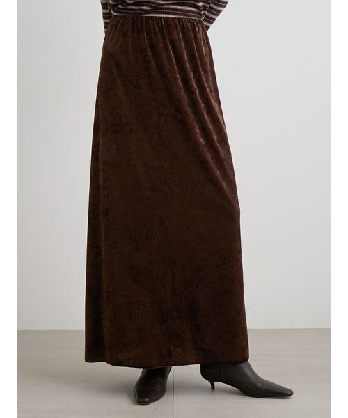 MIESROHE（ミースロエ）の「イージーベロアナロースカート（スカート・レディース・ブラウン/アイボリー/ブラック・0/1）」の11枚目の写真