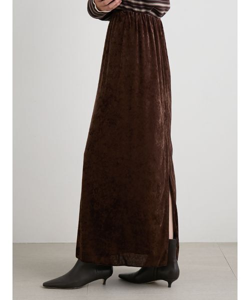 MIESROHE（ミースロエ）の「イージーベロアナロースカート（スカート・レディース・ブラウン/アイボリー/ブラック・0/1）」の13枚目の写真