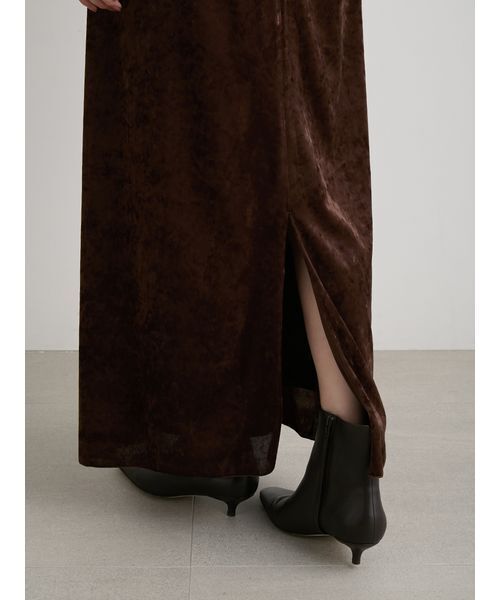 MIESROHE（ミースロエ）の「イージーベロアナロースカート（スカート・レディース・ブラウン/アイボリー/ブラック・0/1）」の16枚目の写真