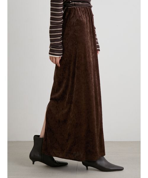 MIESROHE（ミースロエ）の「イージーベロアナロースカート（スカート・レディース・ブラウン/アイボリー/ブラック・0/1）」の17枚目の写真
