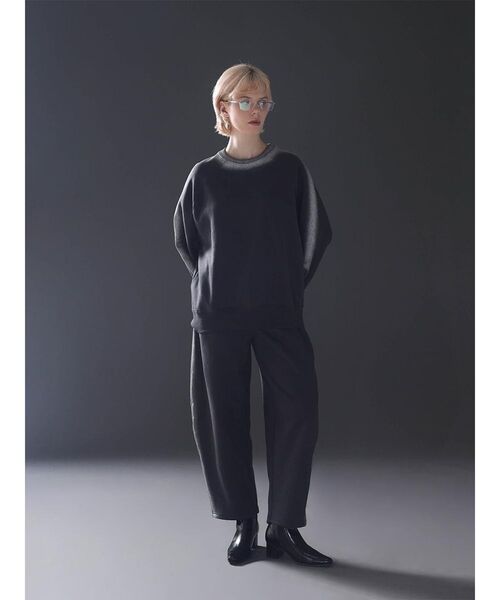 :ETHROF(イーサオブ)の「METALLIC PRINT SWEATPANTS(スウェットパンツ・レディース・チャコール/オフホワイト・FREE)」の12枚目の写真