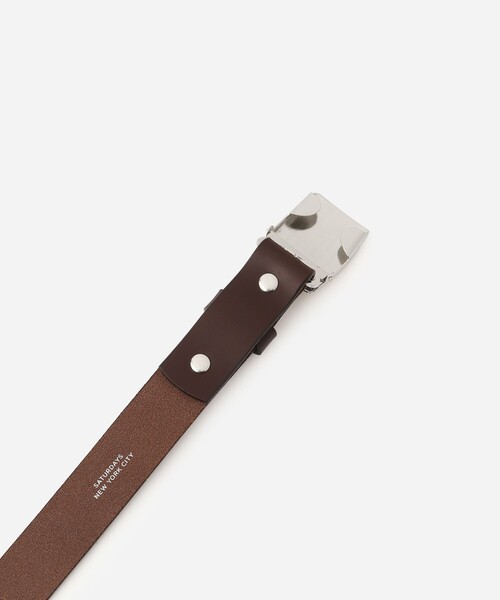 Saturdays NYC（サタデーズ ニューヨークシティ ）の「Buckle Leather Belt（ベルト・メンズ・ダークブラウン/ブラック・L/M）」の5枚目の写真