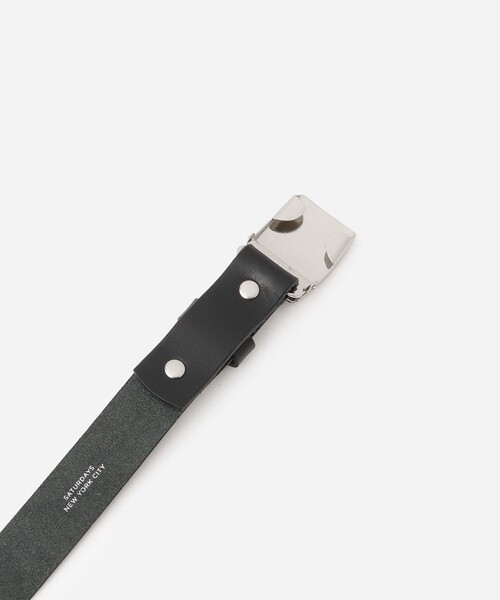 Saturdays NYC（サタデーズ ニューヨークシティ ）の「Buckle Leather Belt（ベルト・メンズ・ダークブラウン/ブラック・L/M）」の6枚目の写真