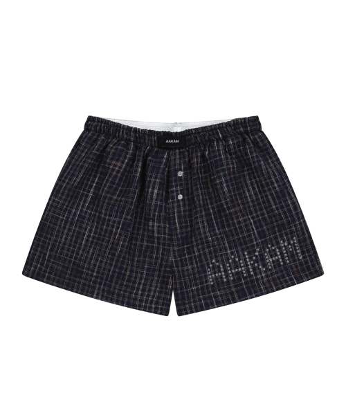 AAKAM(アーカム)の「Check Boxer (Mixed Navy)(その他パンツ・レディース・その他・FREE)」の1枚目の写真