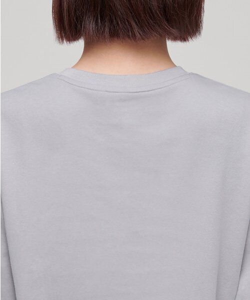 MUSINSA STANDARD WOMAN（ムシンサスタンダードウーマン）の「ウィメンズリラックスフィットクルーネックTシャツ[パープルグレー]（Tシャツ/カットソー・レディース・その他・SMALL/MEDIUM/LARGE/X-SMALL）」の4枚目の写真