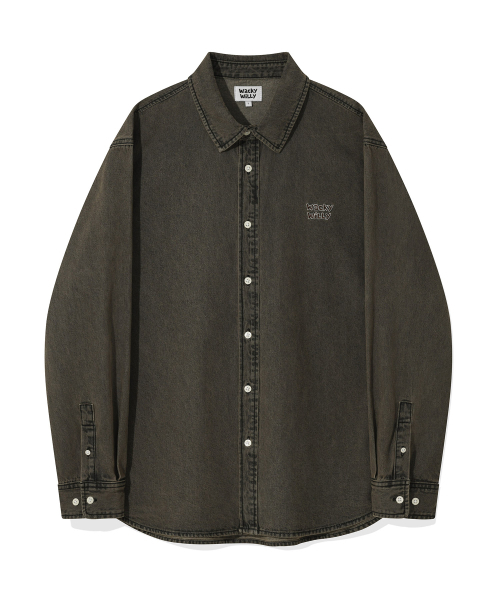 Wacky WiLLy(ワッキーウィリー)の「デニム長袖シャツブラウン(シャツ/ブラウス・レディース・その他・SMALL/MEDIUM/LARGE/X-LARGE)」の1枚目の写真