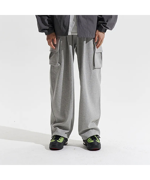 XERO（ゼロ）の「Cargo String One Tuck Sweat Pants [2 Colors]（スウェットパンツ・メンズ・ブラック/グレー・LARGE/MEDIUM）」の2枚目の写真