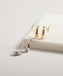 ◆金属アレルギー対応◆◆made in japan◆スリムドロップ カールピアス