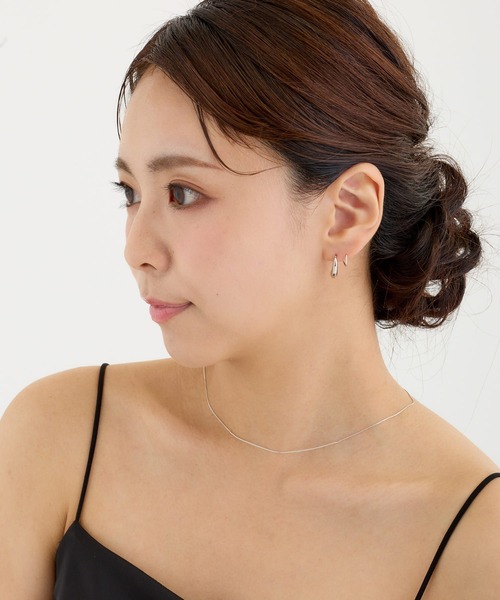 CALIN STANDARD(カリンスタンダード)の「◆金属アレルギー対応◆◆made in japan◆スリムドロップ カールピアス(ピアス(両耳用)・レディース・ゴールド/シルバー・FREE)」の9枚目の写真