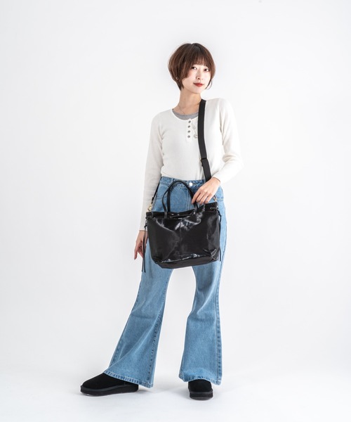 Jack Gomme(ジャックゴム)の「【JACK GOMME】ショルダーバッグ EMY Sac cabas(ショルダーバッグ・レディース・ブラック/ライラック/クリーム/シルバー/ネイビー/ダークグリーン・FREE)」の18枚目の写真