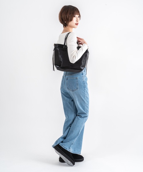 Jack Gomme(ジャックゴム)の「【JACK GOMME】ショルダーバッグ EMY Sac cabas(ショルダーバッグ・レディース・ブラック/ライラック/クリーム/シルバー/ネイビー/ダークグリーン・FREE)」の21枚目の写真