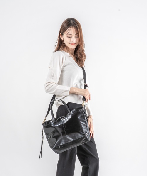 Jack Gomme(ジャックゴム)の「【JACK GOMME】ショルダーバッグ EMY Sac cabas(ショルダーバッグ・レディース・ブラック/ライラック/クリーム/シルバー/ネイビー/ダークグリーン・FREE)」の22枚目の写真