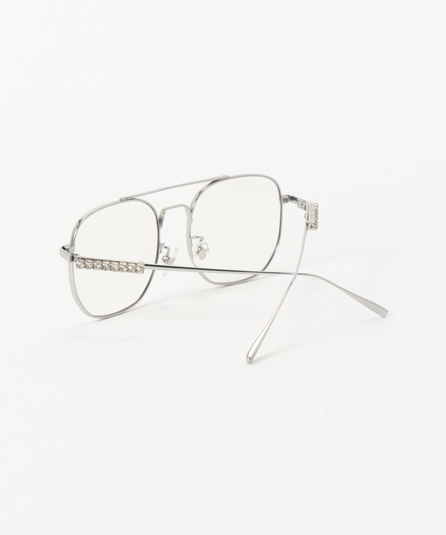 heyep(ヘイップ)の「【HEYEP/ヘイップ】Aviator Glasses with RhinestonesL(メガネ・レディース・シルバー/ゴールド・FREE)」の3枚目の写真