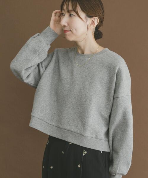 ITEMS URBANRESEARCH（アイテムズ アーバンリサーチ）の「『UR TECH』ハイヒートコットンクルーネックスウェット（スウェット・レディース・ブラック/グレー/ボルドー・FREE）」の18枚目の写真