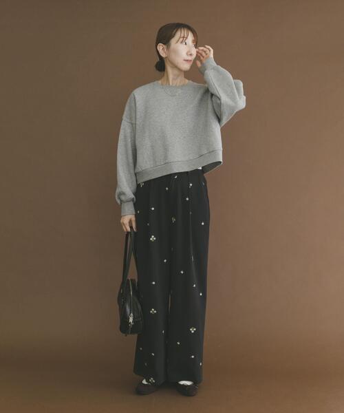 ITEMS URBANRESEARCH（アイテムズ アーバンリサーチ）の「『UR TECH』ハイヒートコットンクルーネックスウェット（スウェット・レディース・ブラック/グレー/ボルドー・FREE）」の20枚目の写真