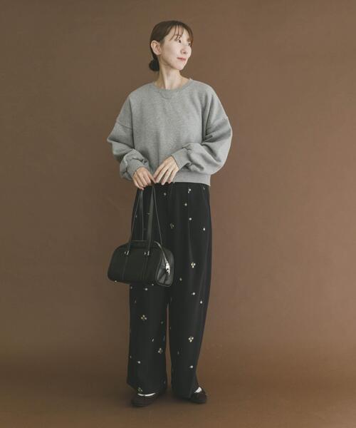 ITEMS URBANRESEARCH（アイテムズ アーバンリサーチ）の「『UR TECH』ハイヒートコットンクルーネックスウェット（スウェット・レディース・ブラック/グレー/ボルドー・FREE）」の21枚目の写真