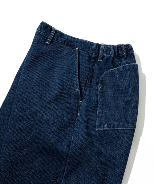 AOZORA（アオゾラ）の「AOZORA/アオゾラ　刺し子デニム ロールアップパンツ（デニムパンツ・メンズ・インディゴブルー・X-LARGE/LARGE/MEDIUM）」の9枚目の写真