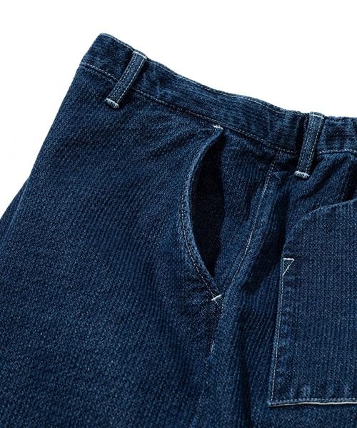 AOZORA（アオゾラ）の「AOZORA/アオゾラ　刺し子デニム ロールアップパンツ（デニムパンツ・メンズ・インディゴブルー・X-LARGE/LARGE/MEDIUM）」の10枚目の写真