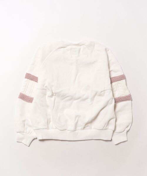 Lee（リー）の「【110-150cm】キッズ ニットパネルスリーブスウェット（スウェット・キッズ・サックスブルー/ライム/ピンク・110/120/130/140/150）」の4枚目の写真