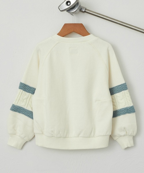 Lee（リー）の「【110-150cm】キッズ ニットパネルスリーブスウェット（スウェット・キッズ・サックスブルー/ライム/ピンク・110/120/130/140/150）」の10枚目の写真