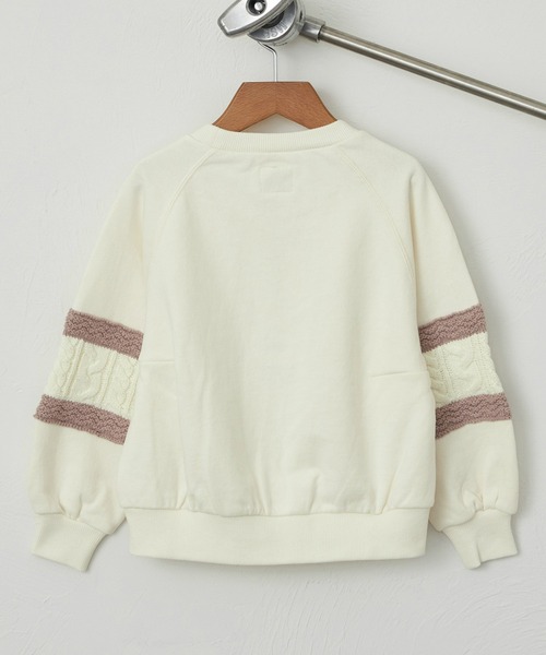 Lee（リー）の「【110-150cm】キッズ ニットパネルスリーブスウェット（スウェット・キッズ・サックスブルー/ライム/ピンク・110/120/130/140/150）」の12枚目の写真