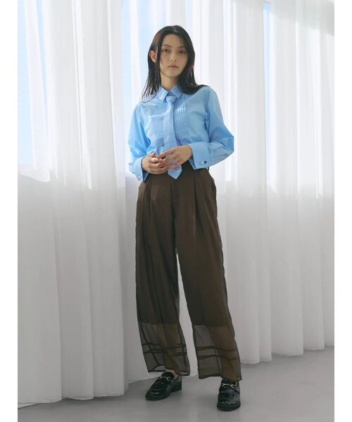 POLO BCS(ポロ ビーシーエス)の「【POLO BCSコラボ】タイ付ピンタックシャツ(シャツ/ブラウス・レディース・ピンク/ライトブルー/オフホワイト・MEDIUM)」の9枚目の写真
