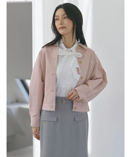 POLO BCS(ポロ ビーシーエス)の「【POLO BCSコラボ】タイ付ピンタックシャツ(シャツ/ブラウス・レディース・ピンク/ライトブルー/オフホワイト・MEDIUM)」の12枚目の写真