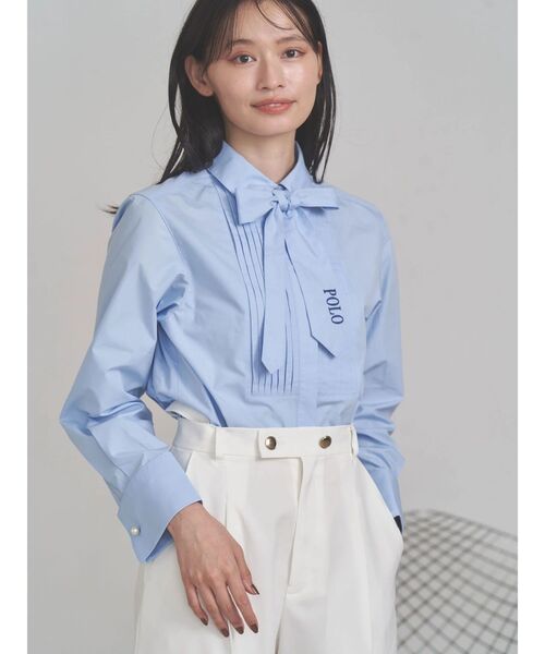 POLO BCS(ポロ ビーシーエス)の「【POLO BCSコラボ】タイ付ピンタックシャツ(シャツ/ブラウス・レディース・ピンク/ライトブルー/オフホワイト・MEDIUM)」の20枚目の写真