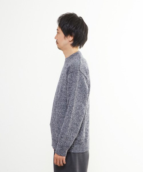 MEN'S MELROSE（メンズメルローズ）の「ミックスカラークルーネックニット（ニット/セーター・メンズ・ブルー/グレー・2/3/4）」の19枚目の写真