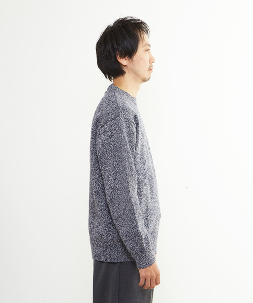 MEN'S MELROSE（メンズメルローズ）の「ミックスカラークルーネックニット（ニット/セーター・メンズ・ブルー/グレー・2/3/4）」の17枚目の写真